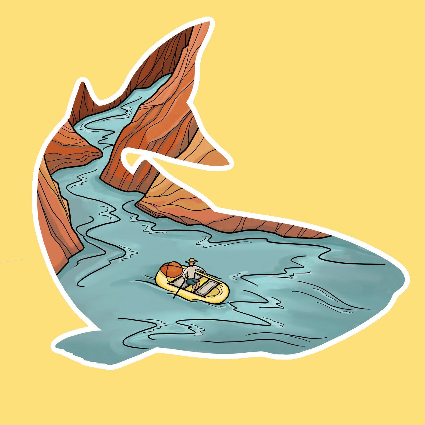 Trout Rafter sticker