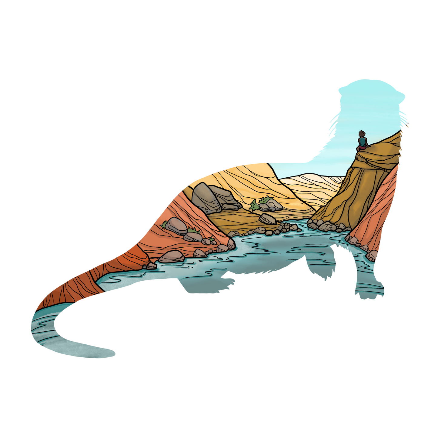 River Otter Canyon sticker