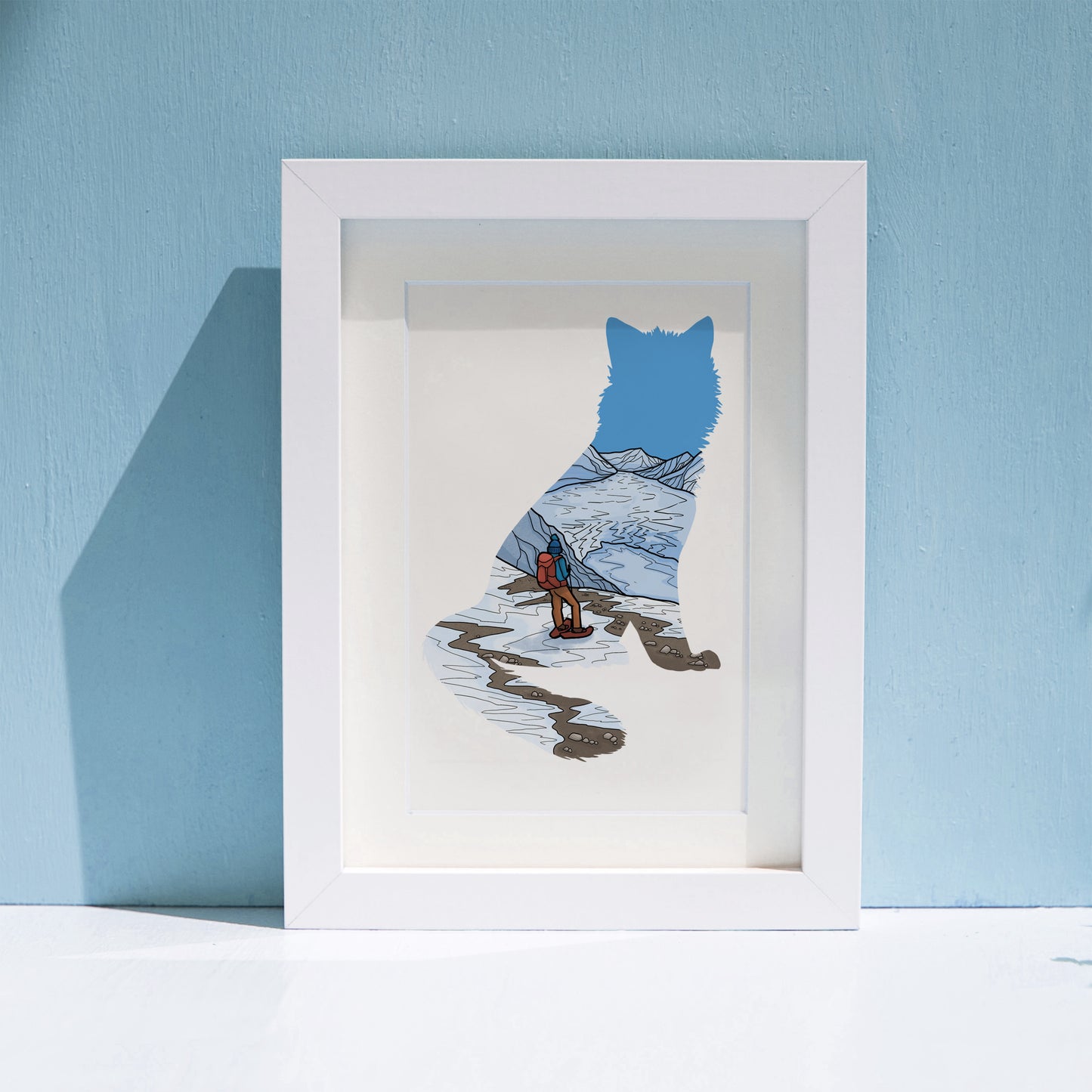 Arctic Fox Snowshoer art print