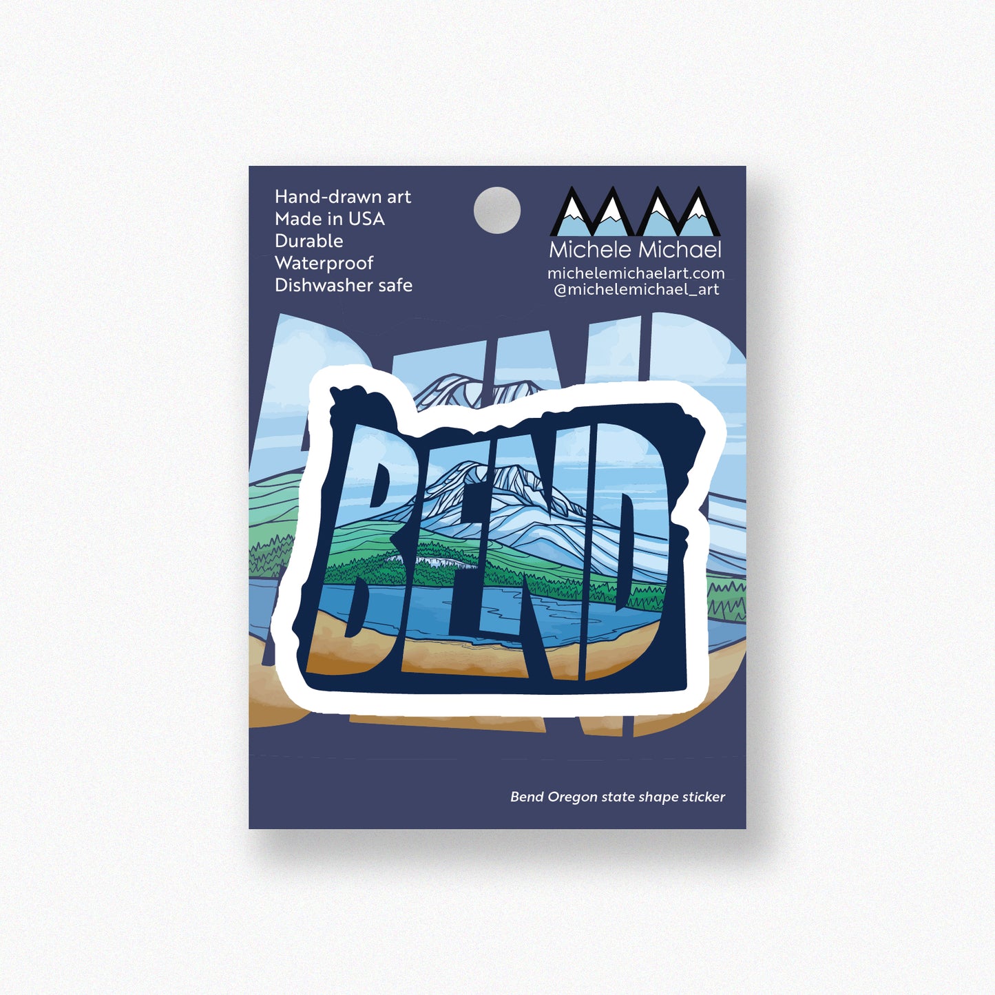 Bend Oregon State Shape sticker