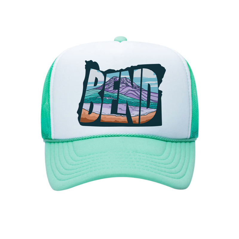 Bend State Shape trucker hat, YOUTH