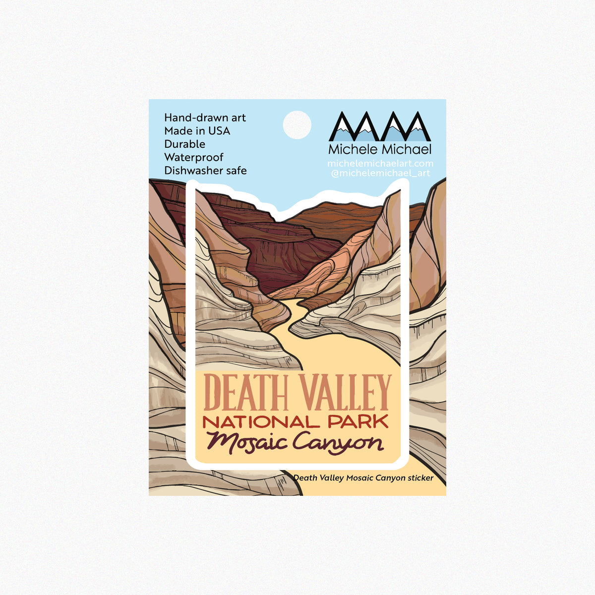 Death Valley Mosaic Canyon sticker