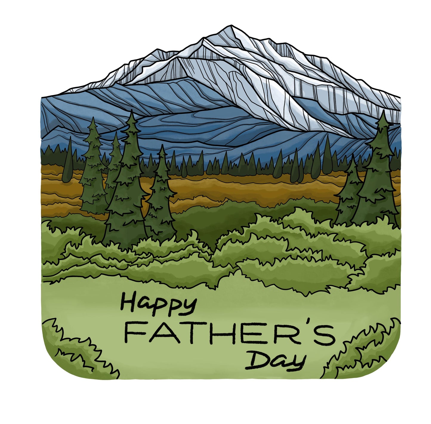 Father's Day Denali greeting card