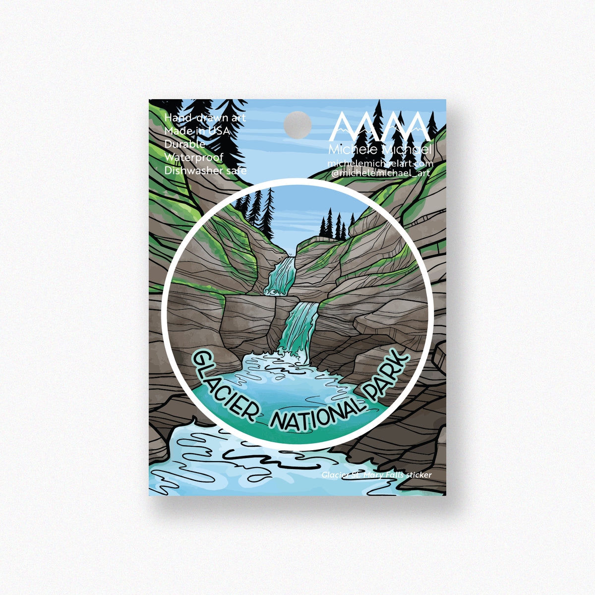 Glacier St. Mary Falls sticker
