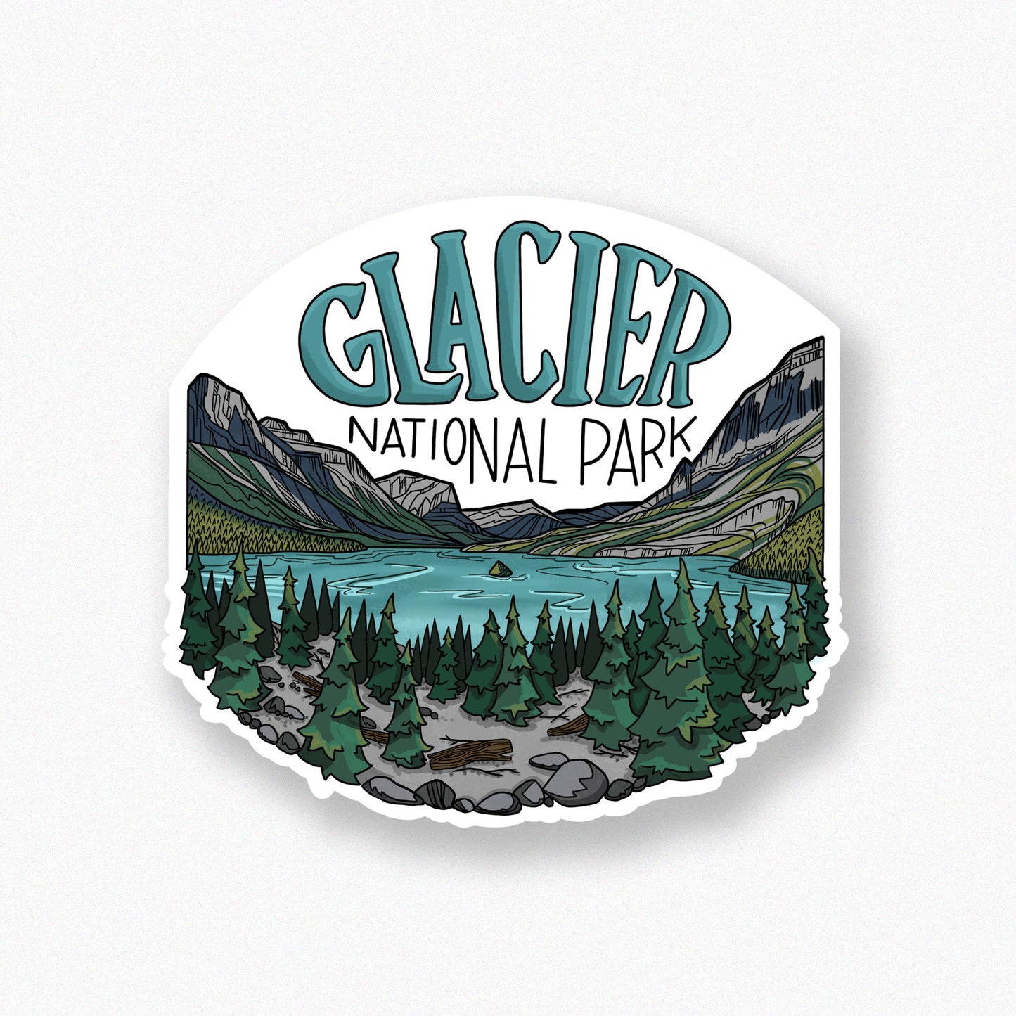 Glacier National Park, St. Mary Lake sticker