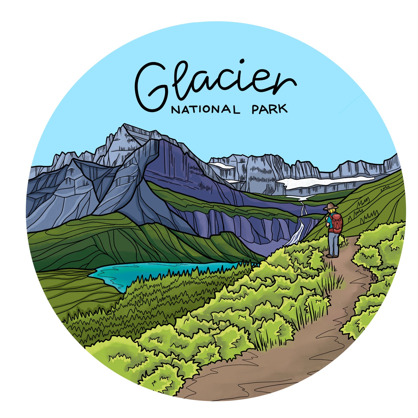 Glacier National Park, Grinnell Glacier sticker