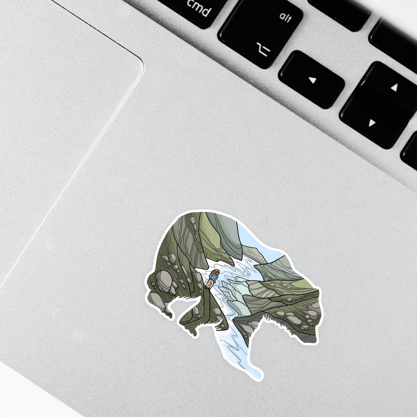 Grizzly Bear Backpacker sticker