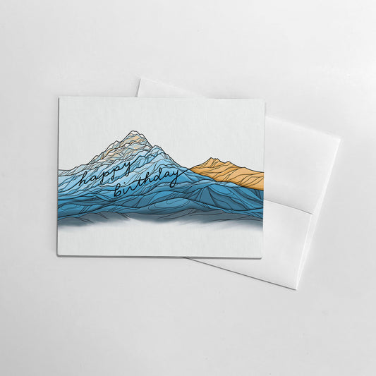 Happy Birthday Mountain greeting card