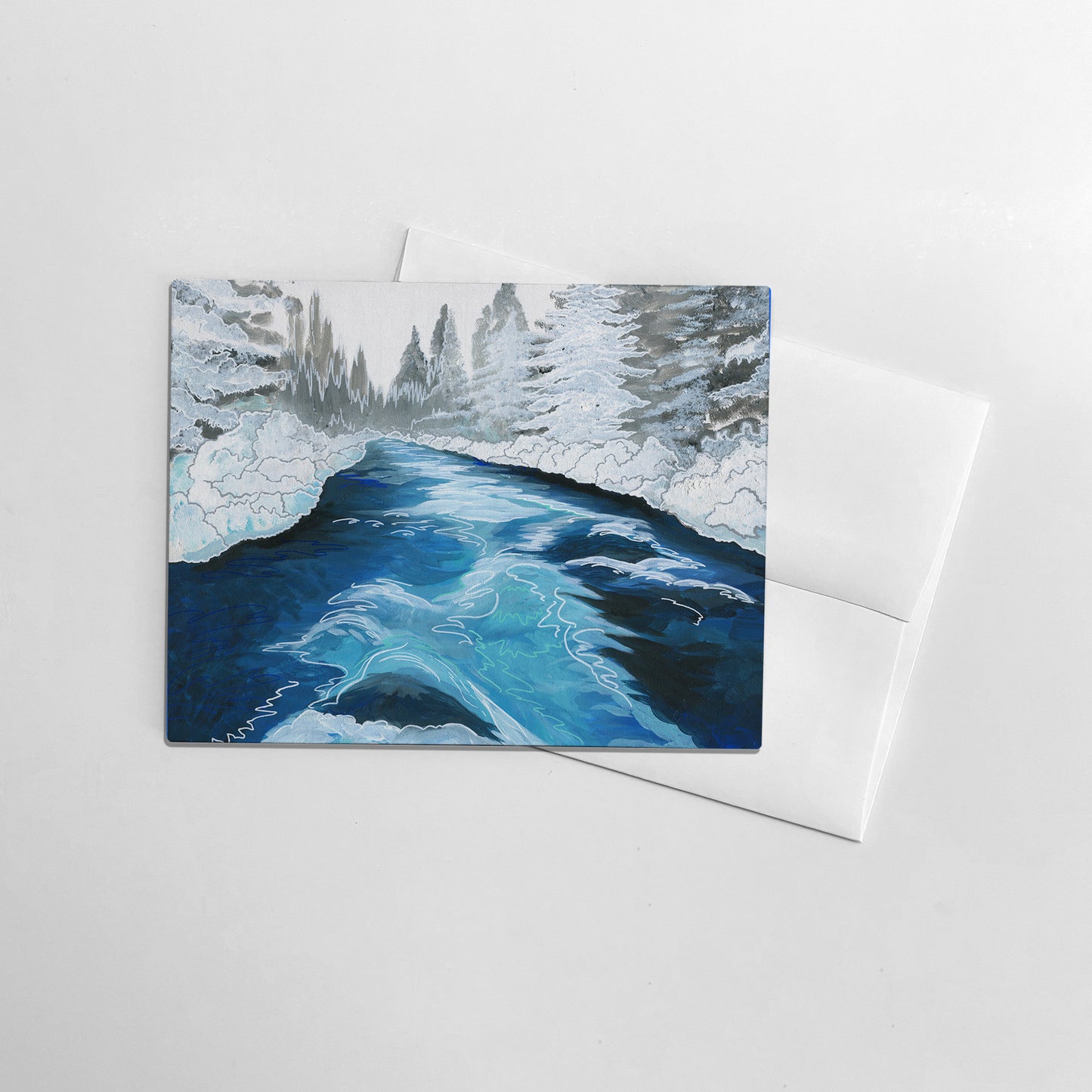 Metolius River Winter greeting card
