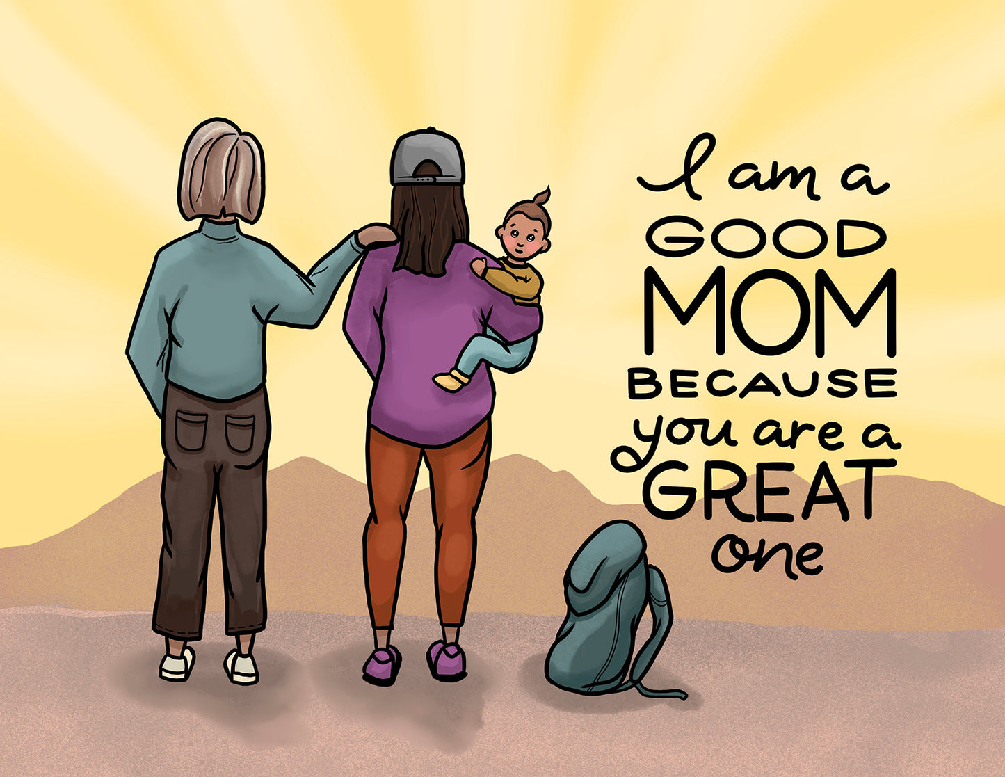 Mother's Day Three Generations card