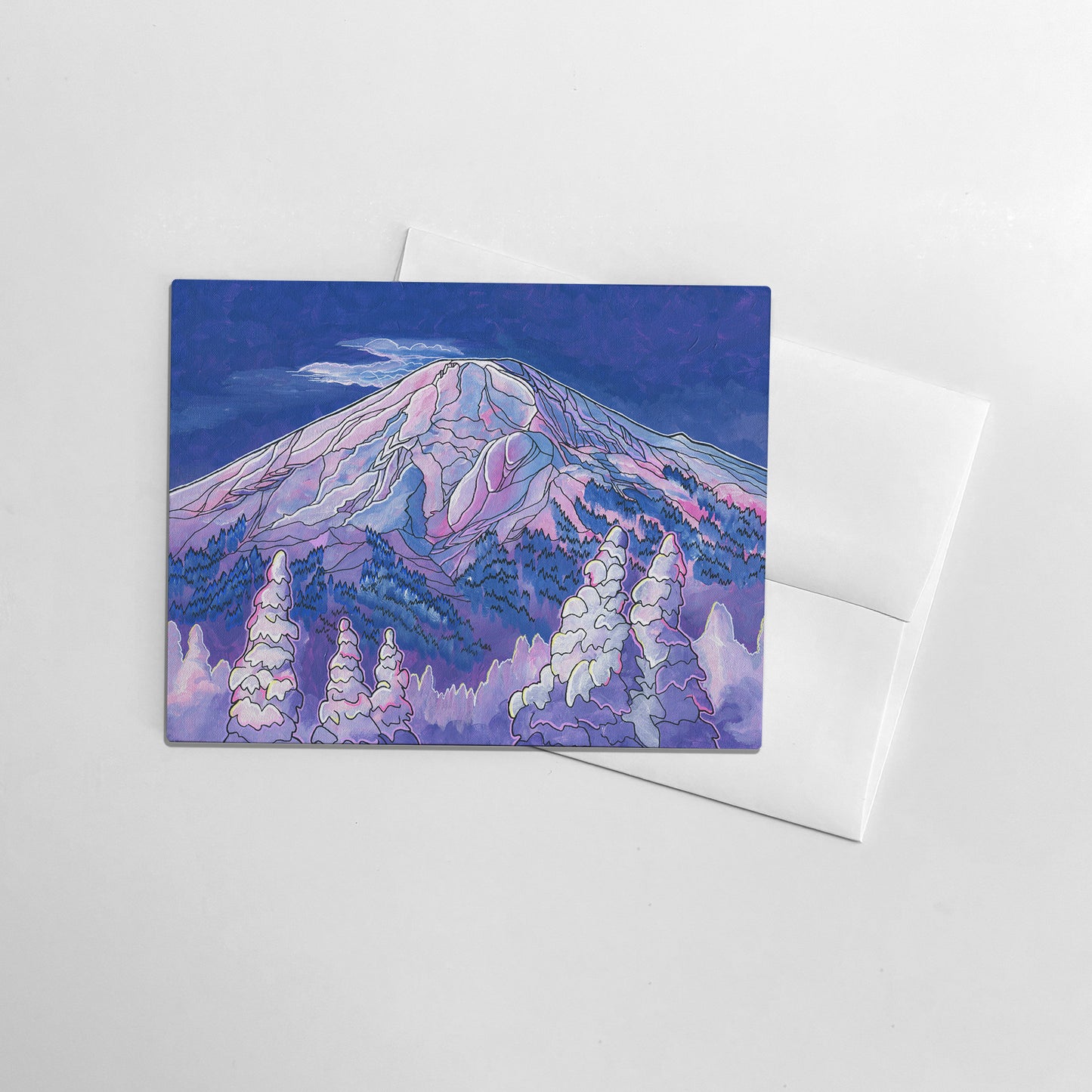 Mount Bachelor Sunrise greeting card