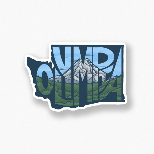 Olympia WA State Shape sticker