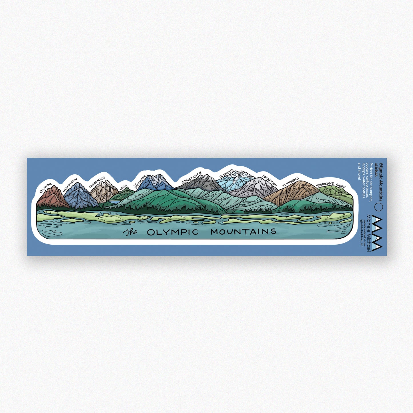 Olympic Mountains long sticker