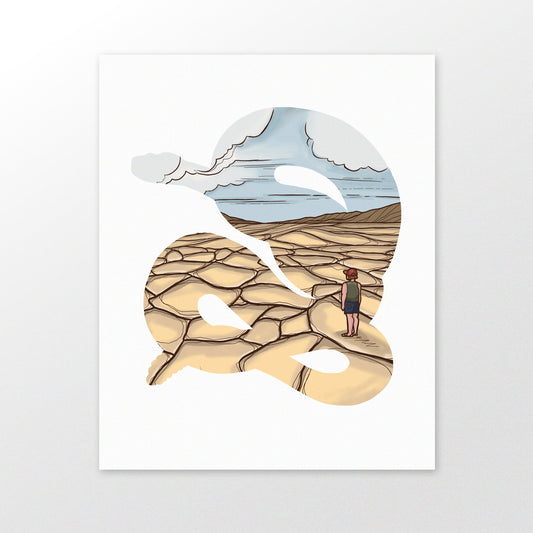 Rattlesnake Hiker art print