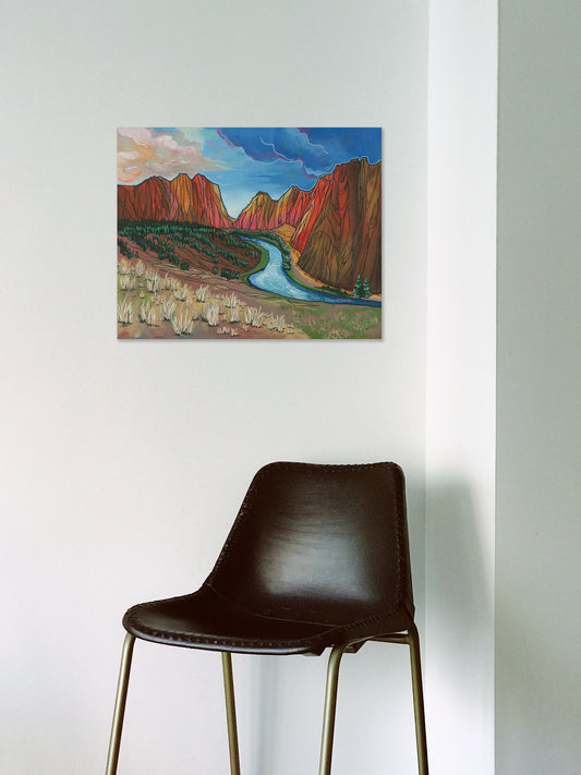 Smith Rock Sunset original artwork