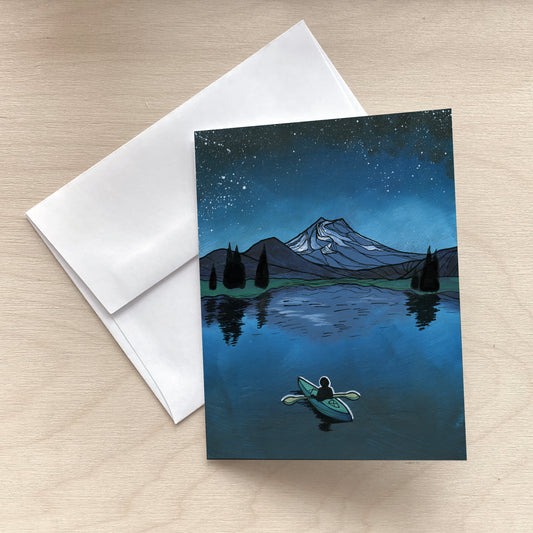 Sparks Lake Kayak greeting card