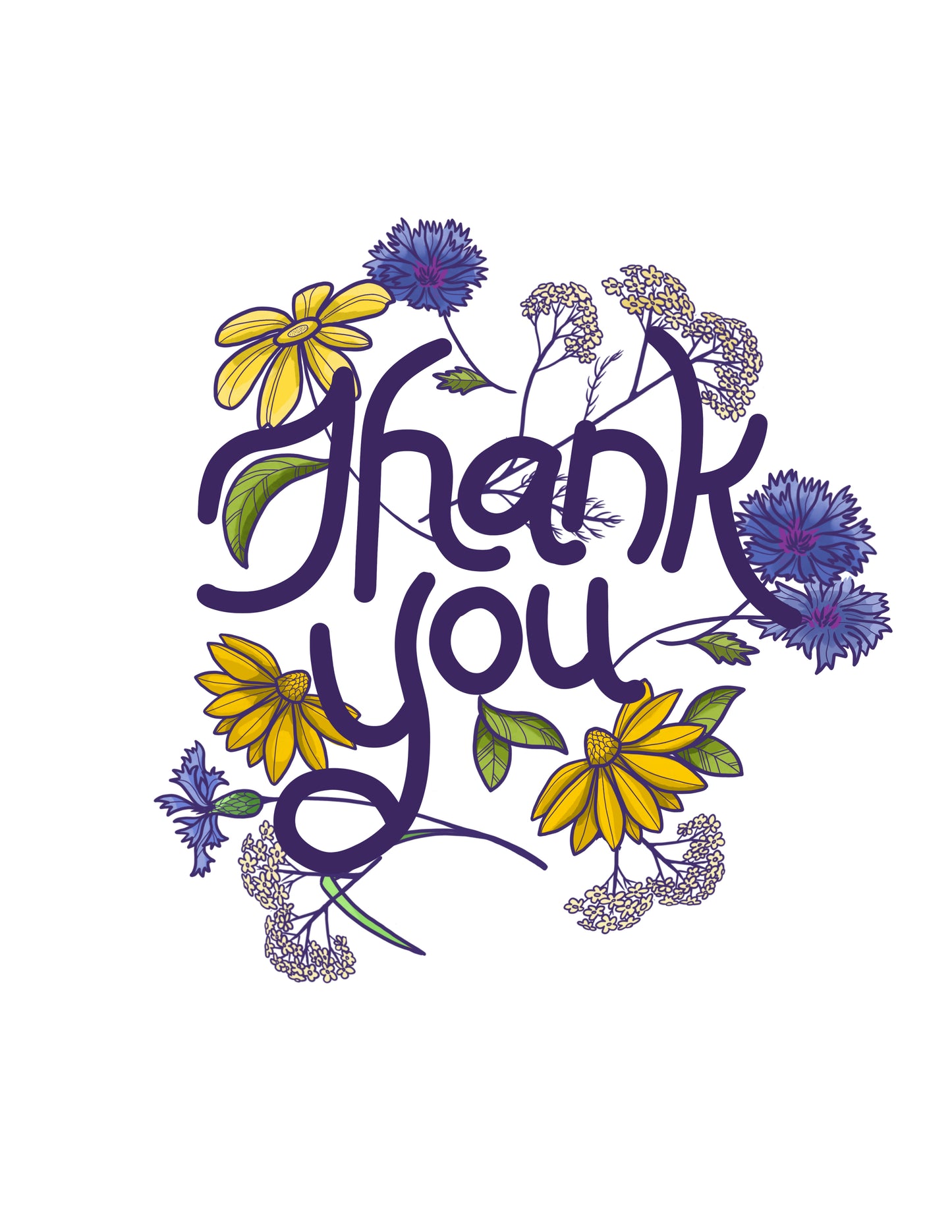 Thank You Wildflowers greeting card