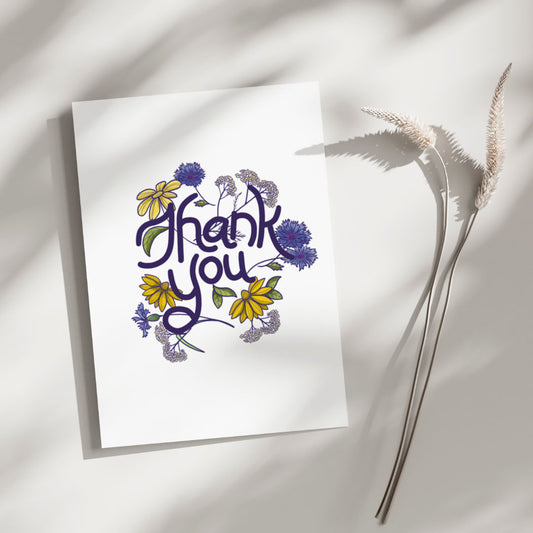 Thank You Wildflowers greeting card
