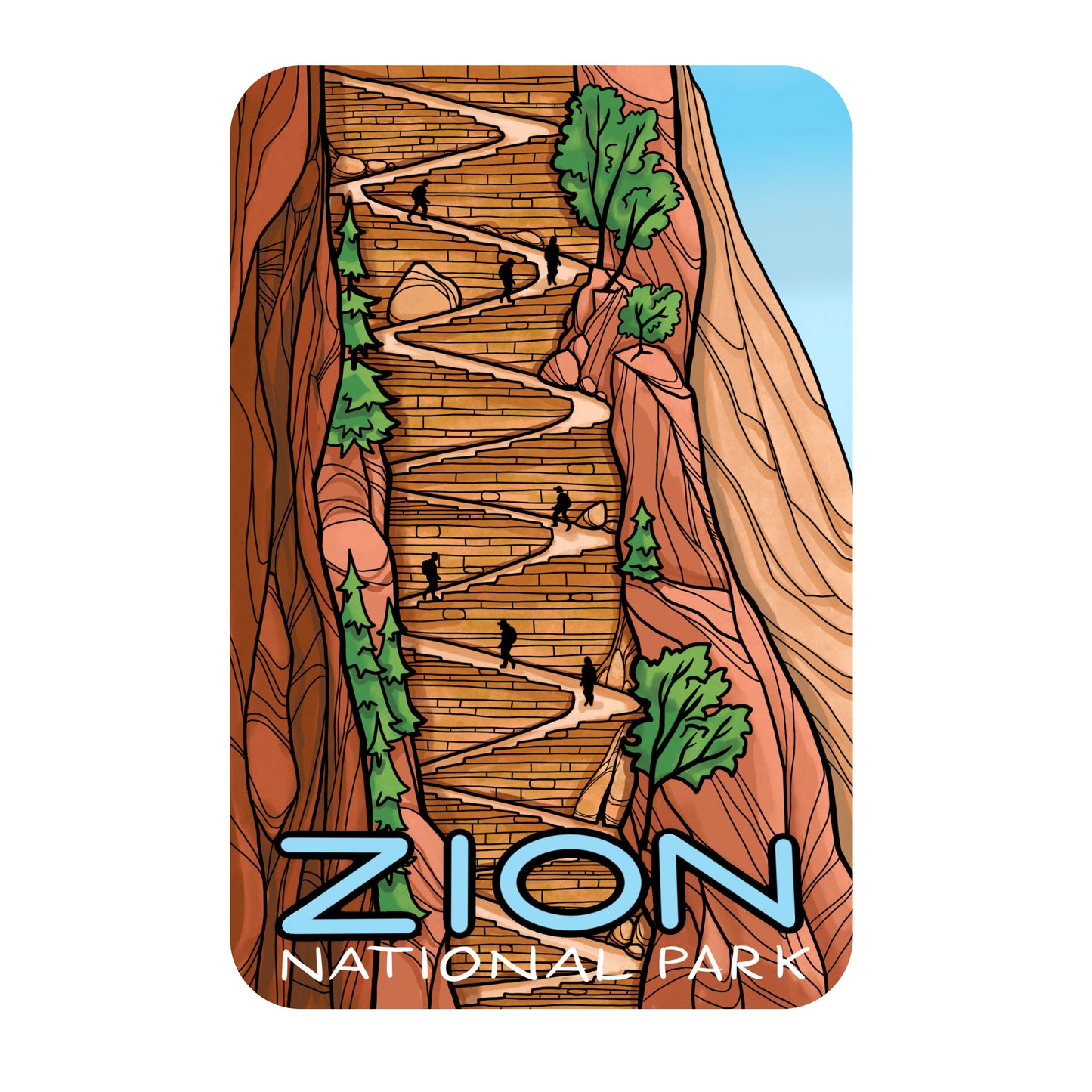 Zion Angels Landing sticker