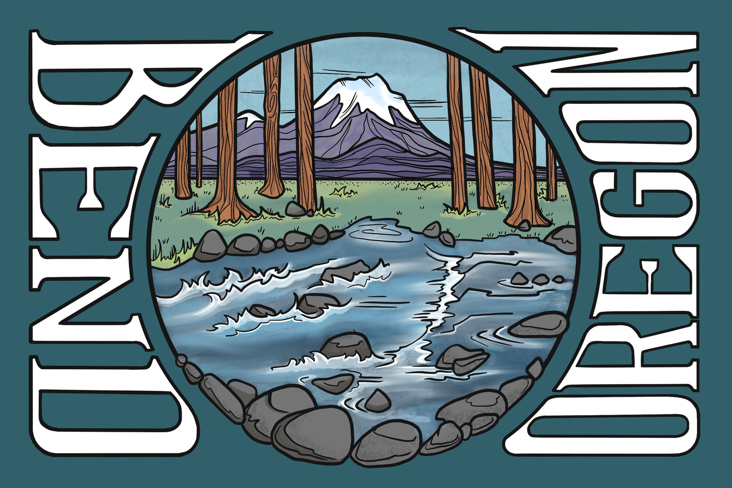 Bend rectangle sticker