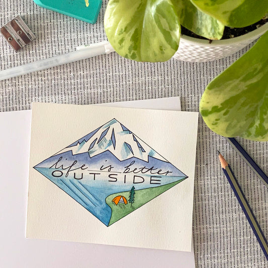 Life Is Better Outside, Mountain original artwork