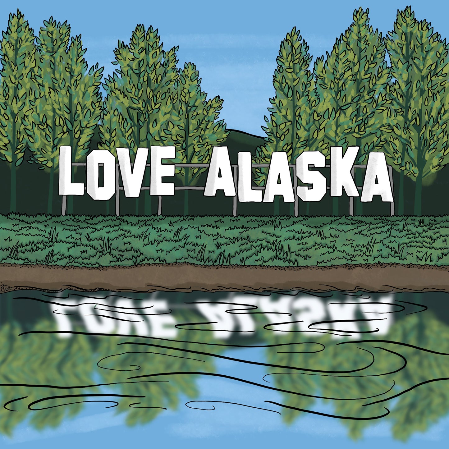 Love Alaska sticker