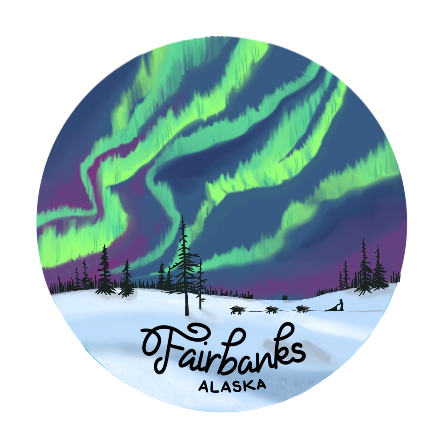 Northern Lights Fairbanks sticker