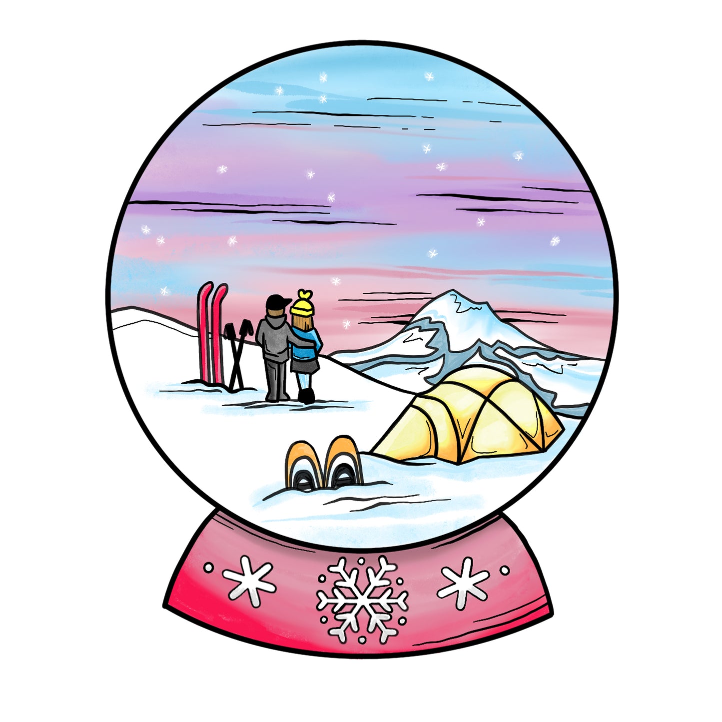 Snowglobe sticker