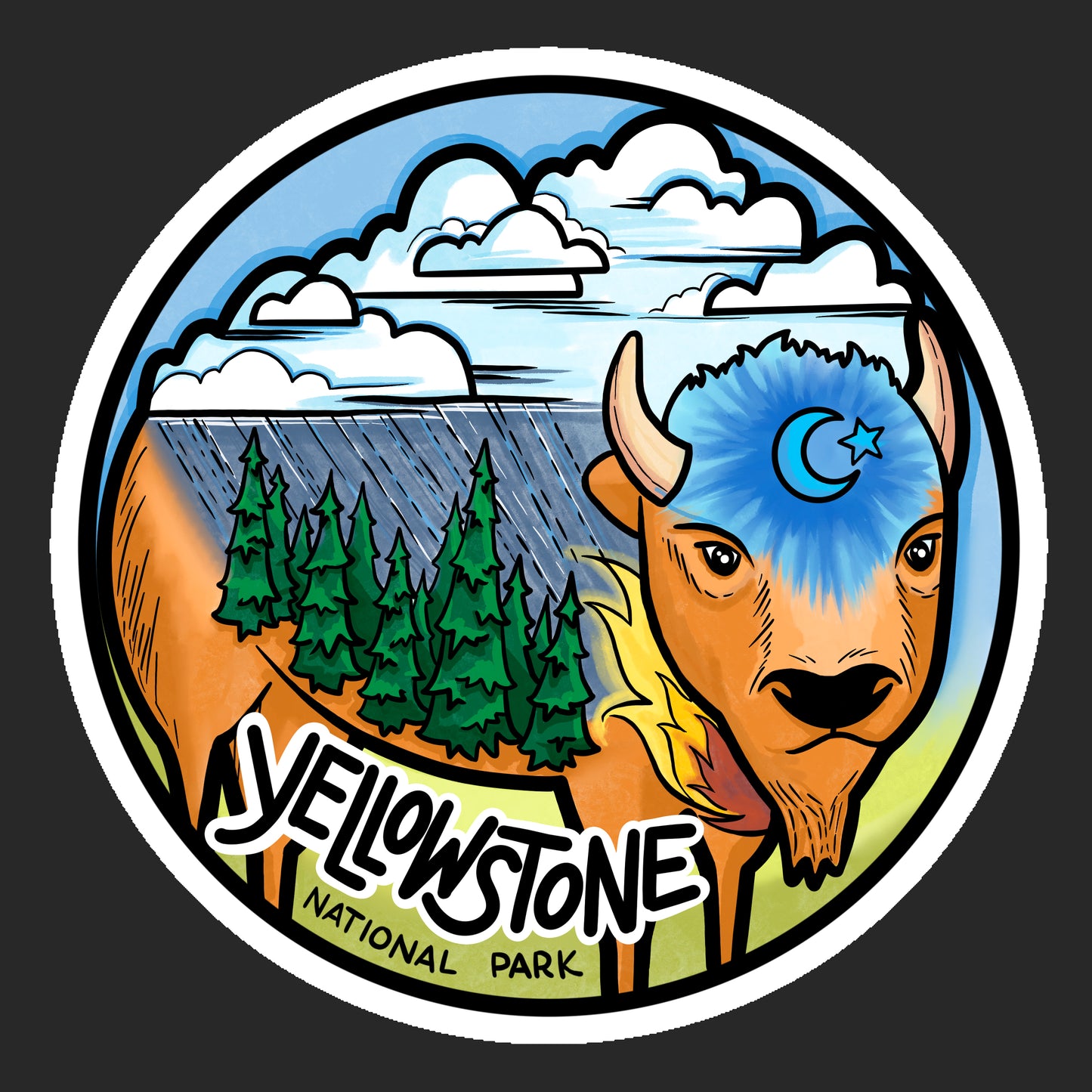 Yellowstone Bison sticker