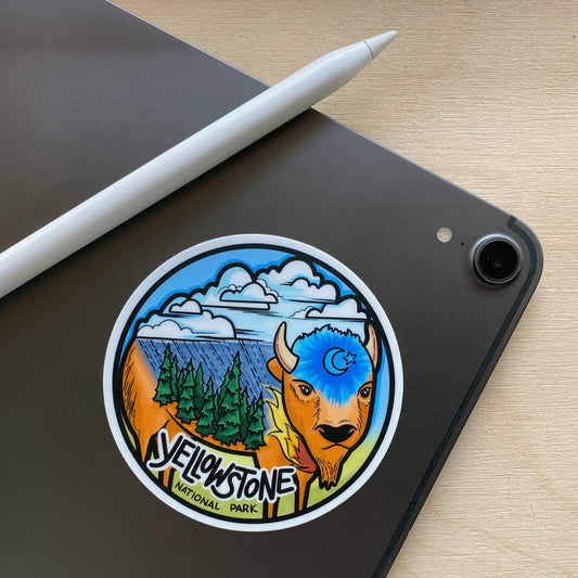 Yellowstone Bison sticker