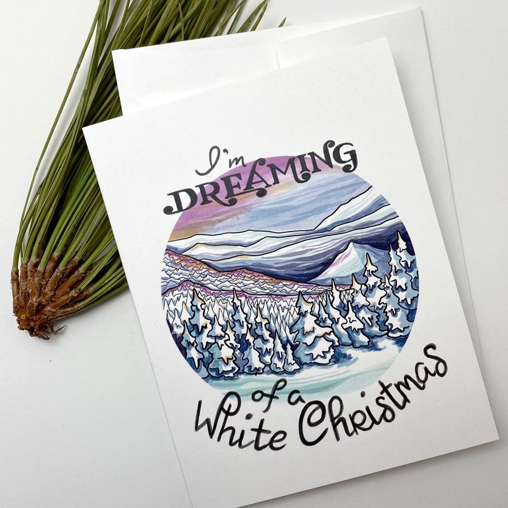 White Christmas holiday card