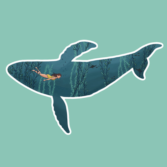 Humpback Whale Diver sticker