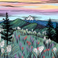 Alpine Wildfowers wood panel print