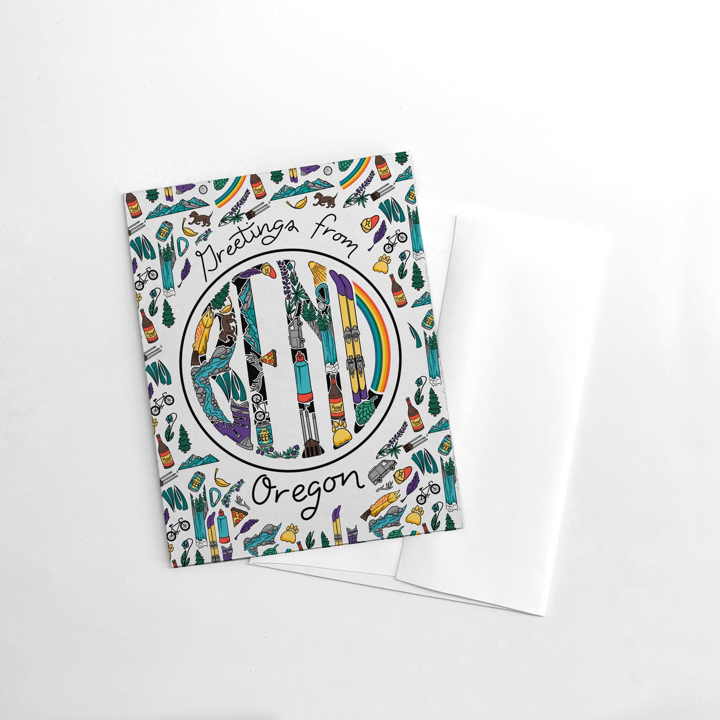 Bend Logo greeting card with *gift sticker*