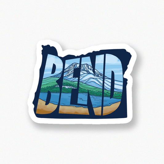 Bend Oregon State Shape sticker