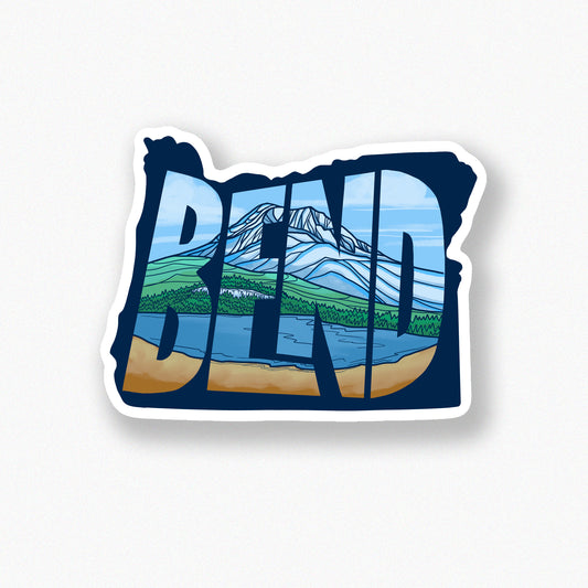 Bend Oregon State Shape sticker