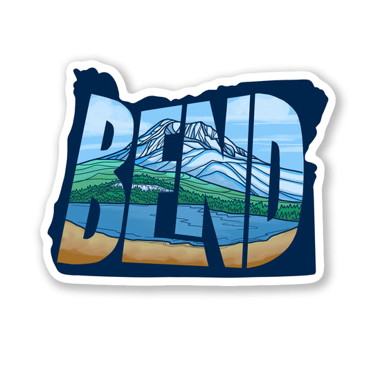 Bend Oregon State Shape sticker