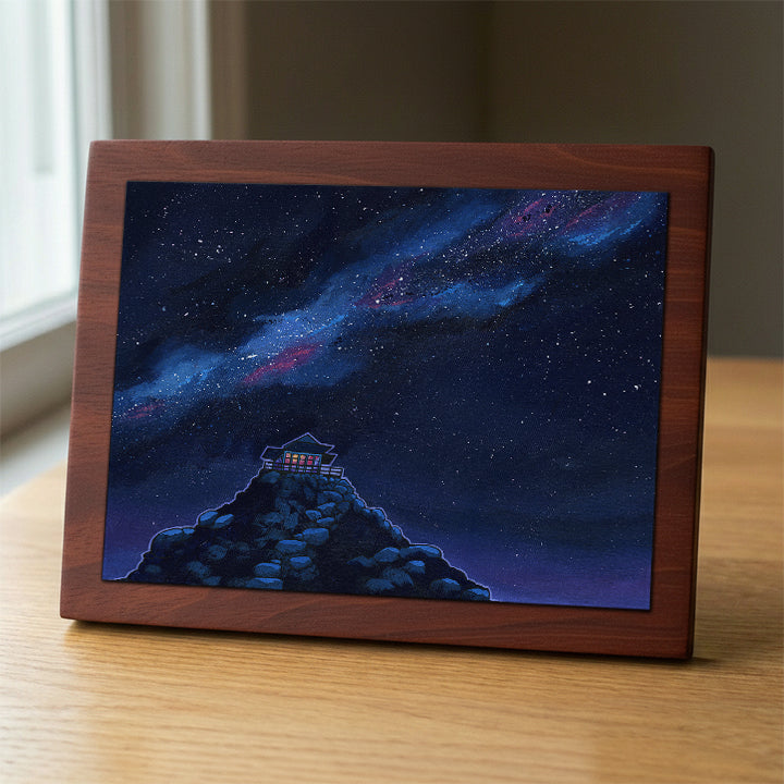 Bolan Mountain Lookout wood panel print