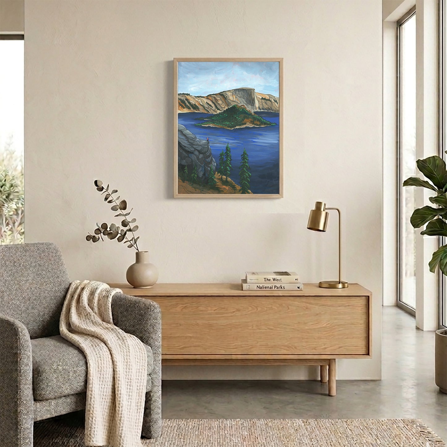 Crater Lake Summer original artwork