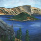 Crater Lake Summer wood panel print