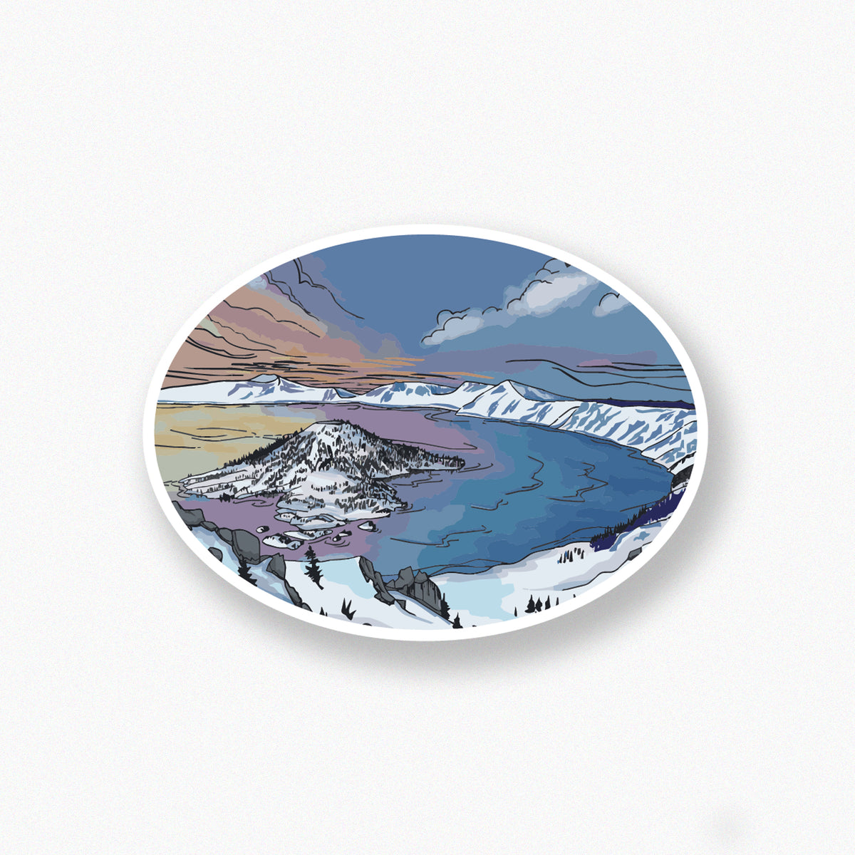 Crater Lake Winter sticker
