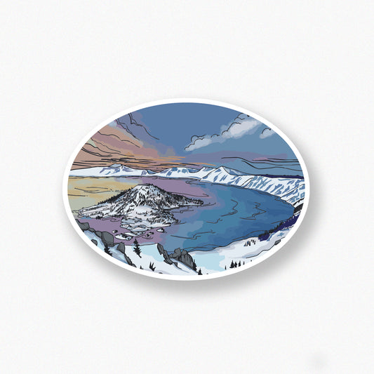 Crater Lake Winter sticker