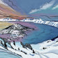 Crater Lake Winter wood panel print