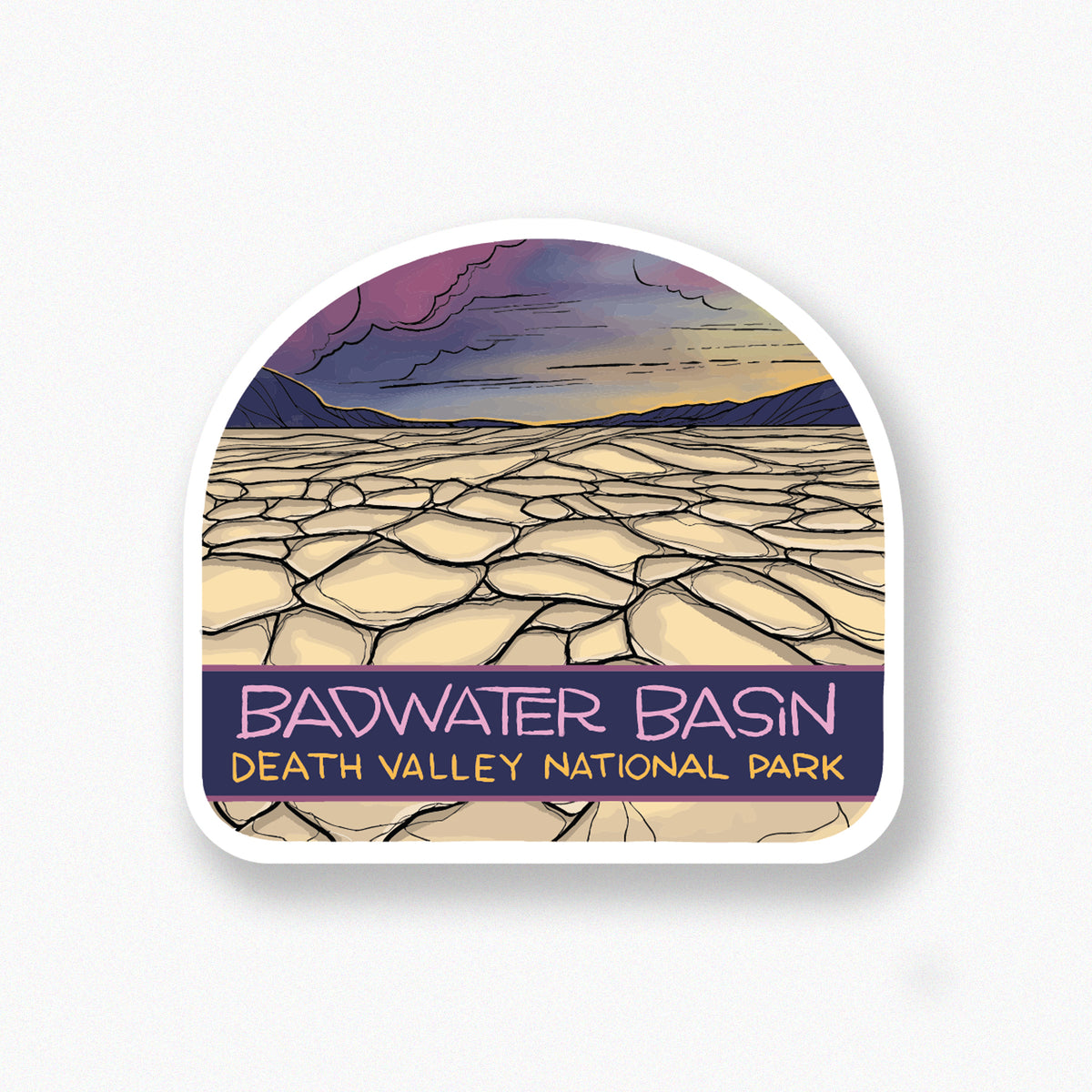 Death Valley Badwater Basin sticker
