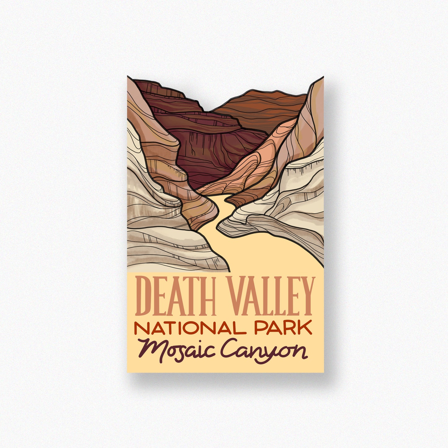 Death Valley Mosaic Canyon sticker