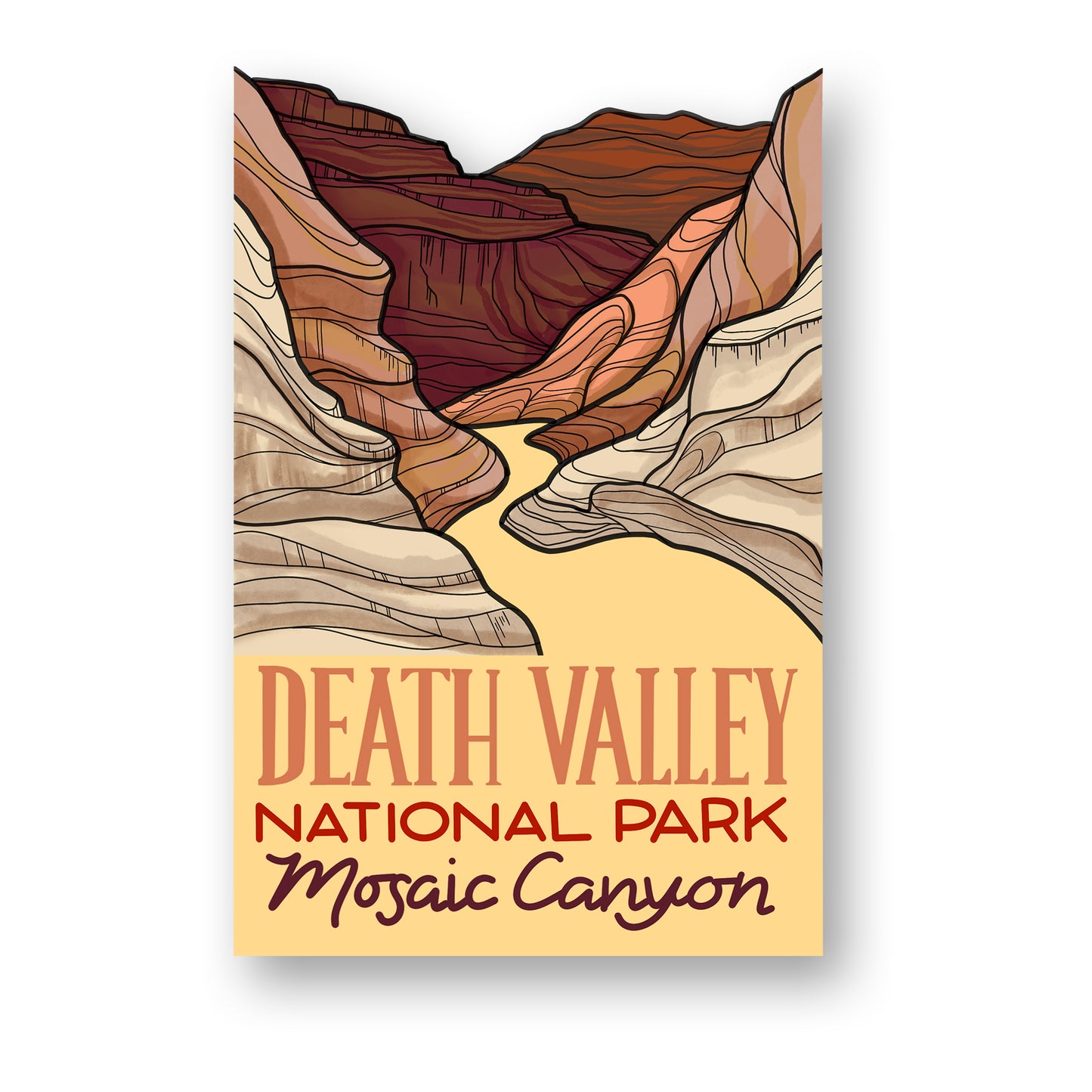 Death Valley Mosaic Canyon sticker