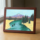 Deschutes Kayakers wood panel print