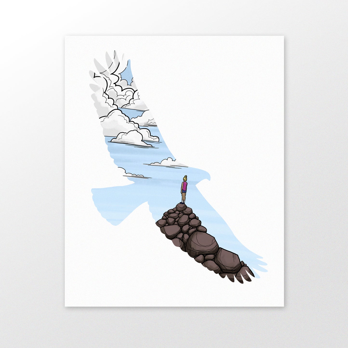 Eagle Hiker art print