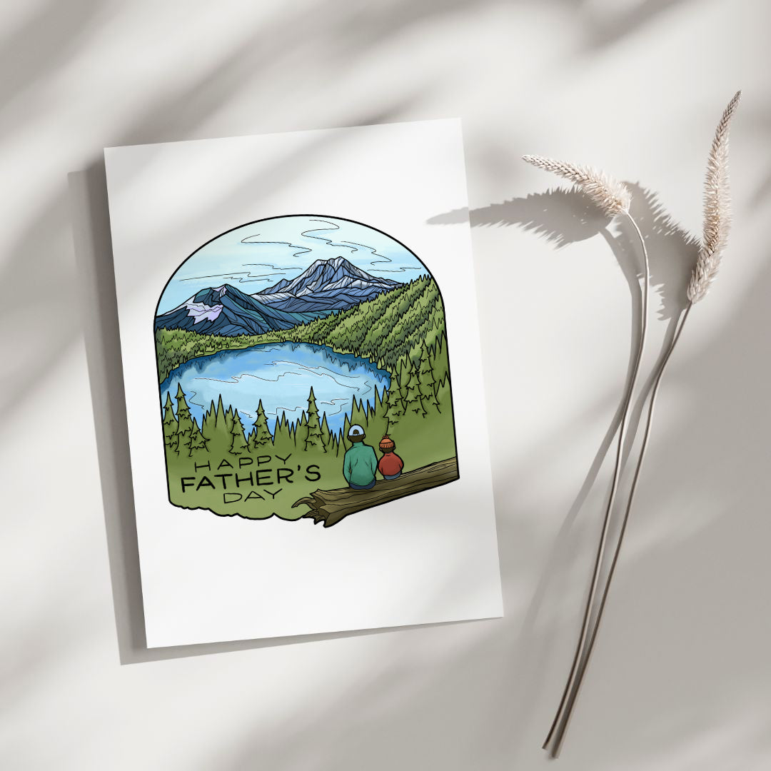 Father's Day Mount Rainier greeting card