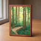 Forest Bike Ride wood panel print
